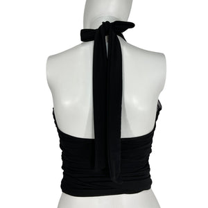 Majorelle Chic Black Charlize Halter Top Size S