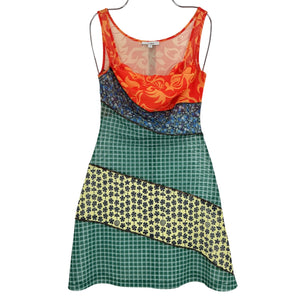 Miaou Patchwork Multicolor Ginger Dress Size XS