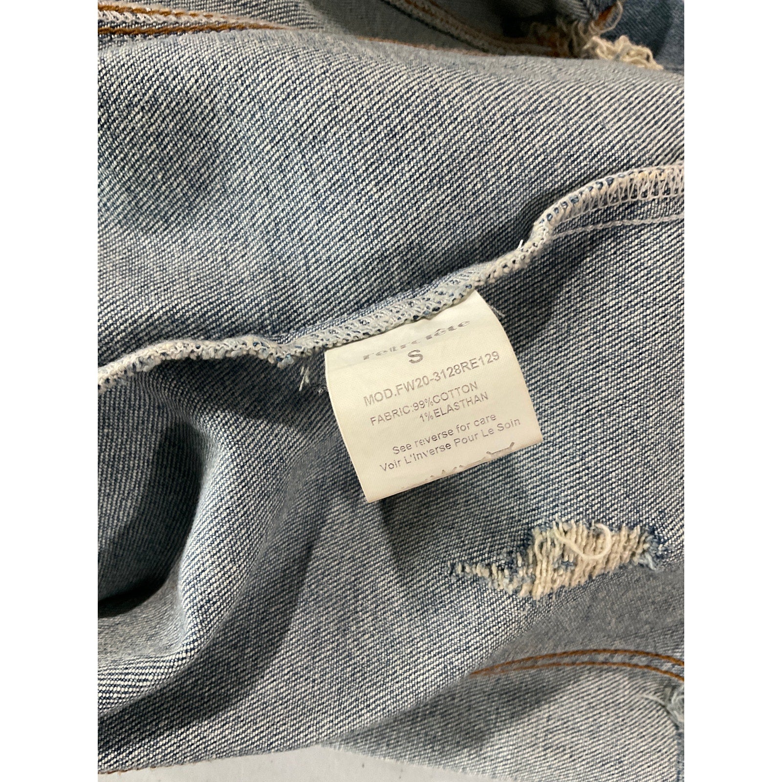 Retrofete Fw20-3128 - Rissa Blue Cotton Jacket Size S