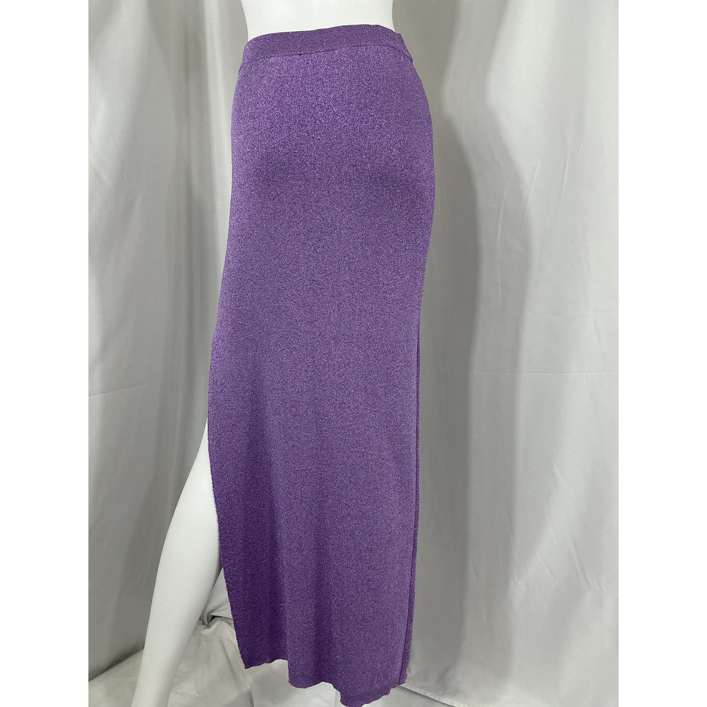 Dodo Bar Or 'Loren' Purple Rayon Skirt Size 40