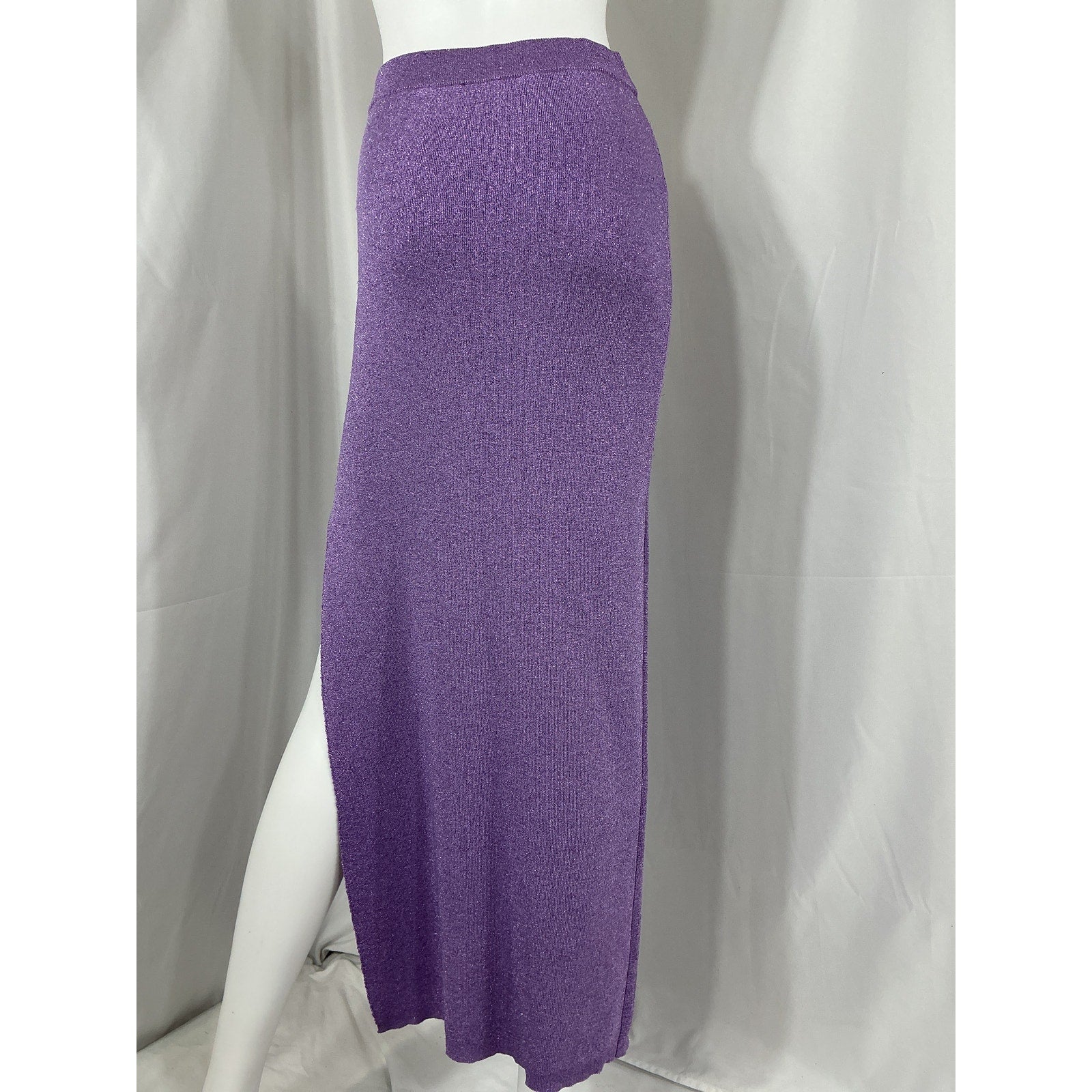 Dodo Bar Or 'Loren' Purple Rayon Skirt Size 40