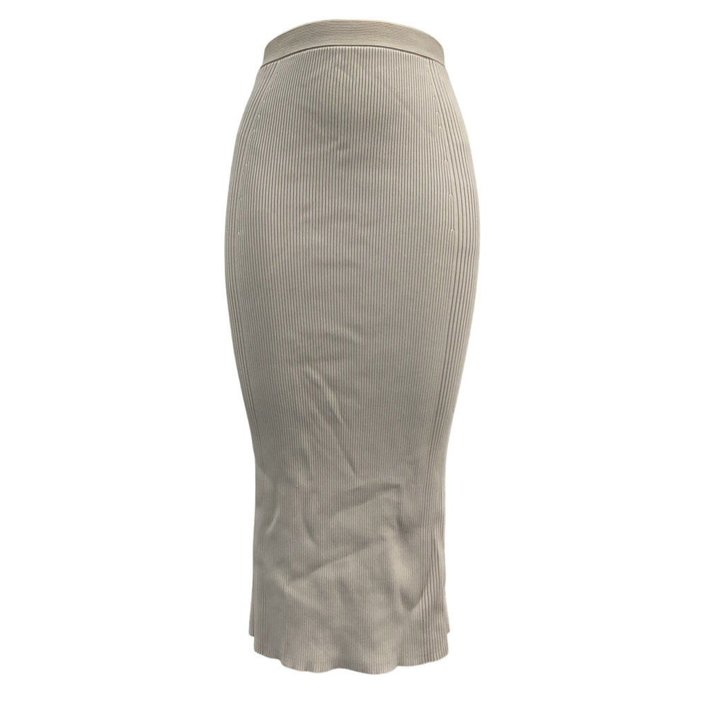 Jonathan Simkhai 'Brooklyn' Cream Rayon Compact Rib Midi Skirt Size S