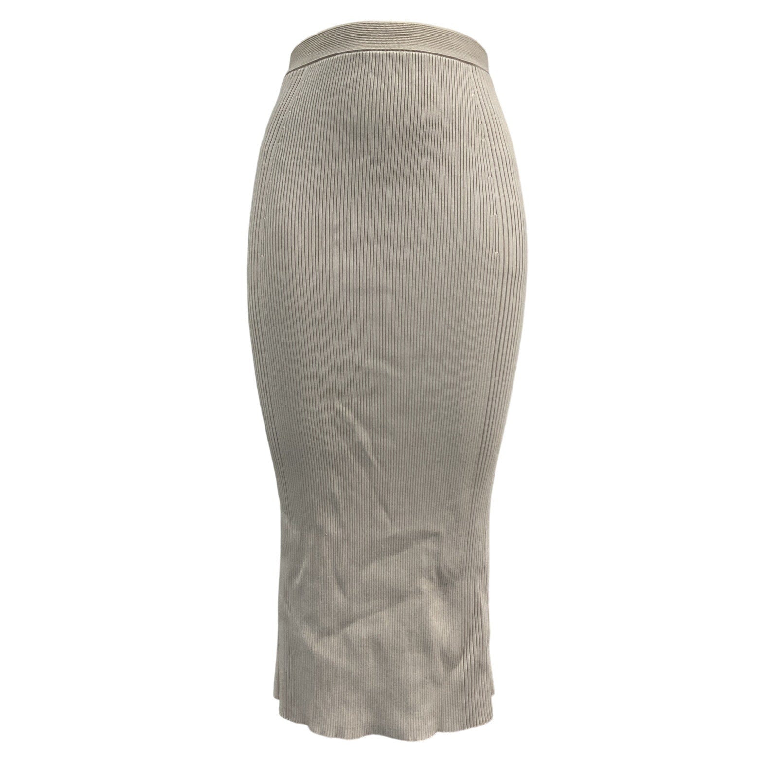 Jonathan Simkhai 'Brooklyn' Cream Rayon Compact Rib Midi Skirt Size S
