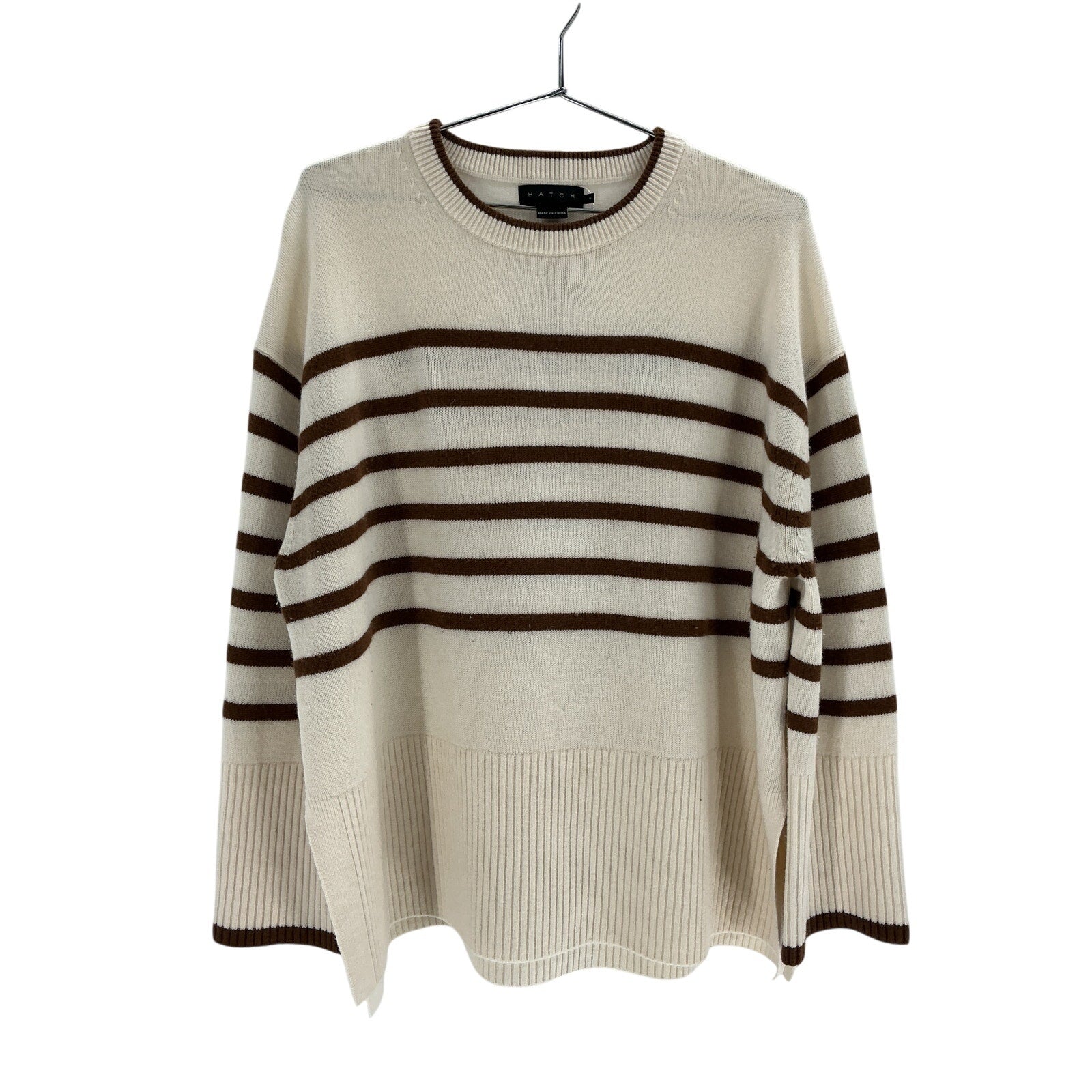 Hatch 'The Carly' Beige Wool Knit Pullover Sweater Size 2