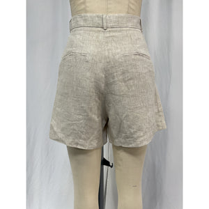 Reformation 'Mason' Beige Linen Short Size 6