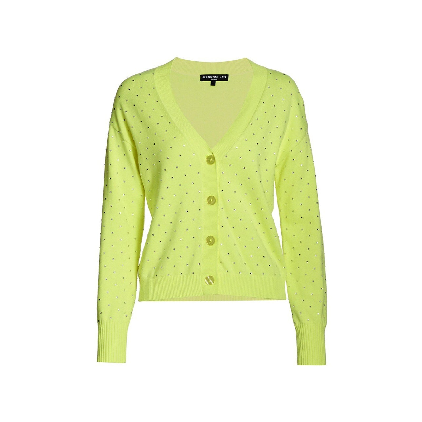 Generation Love 'Mori' Yellow Cotton Cardigan Size S - NWT
