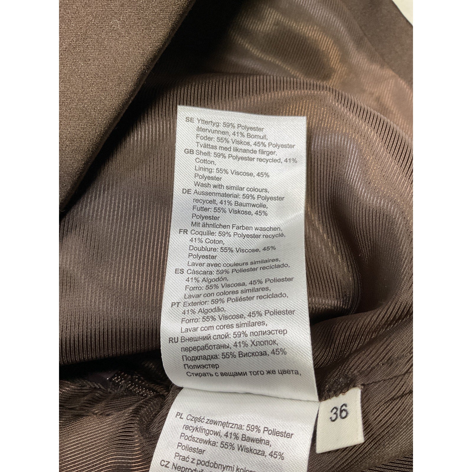 By Malene Birger 'Raye' Brown Polyester Skirt Size 36 - NWT