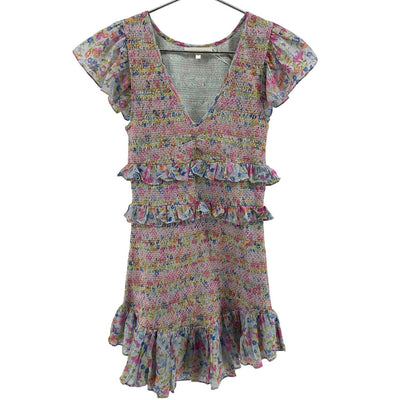 Loveshackfancy Smocked Coral Reef Waves Sonora Dress Size XS