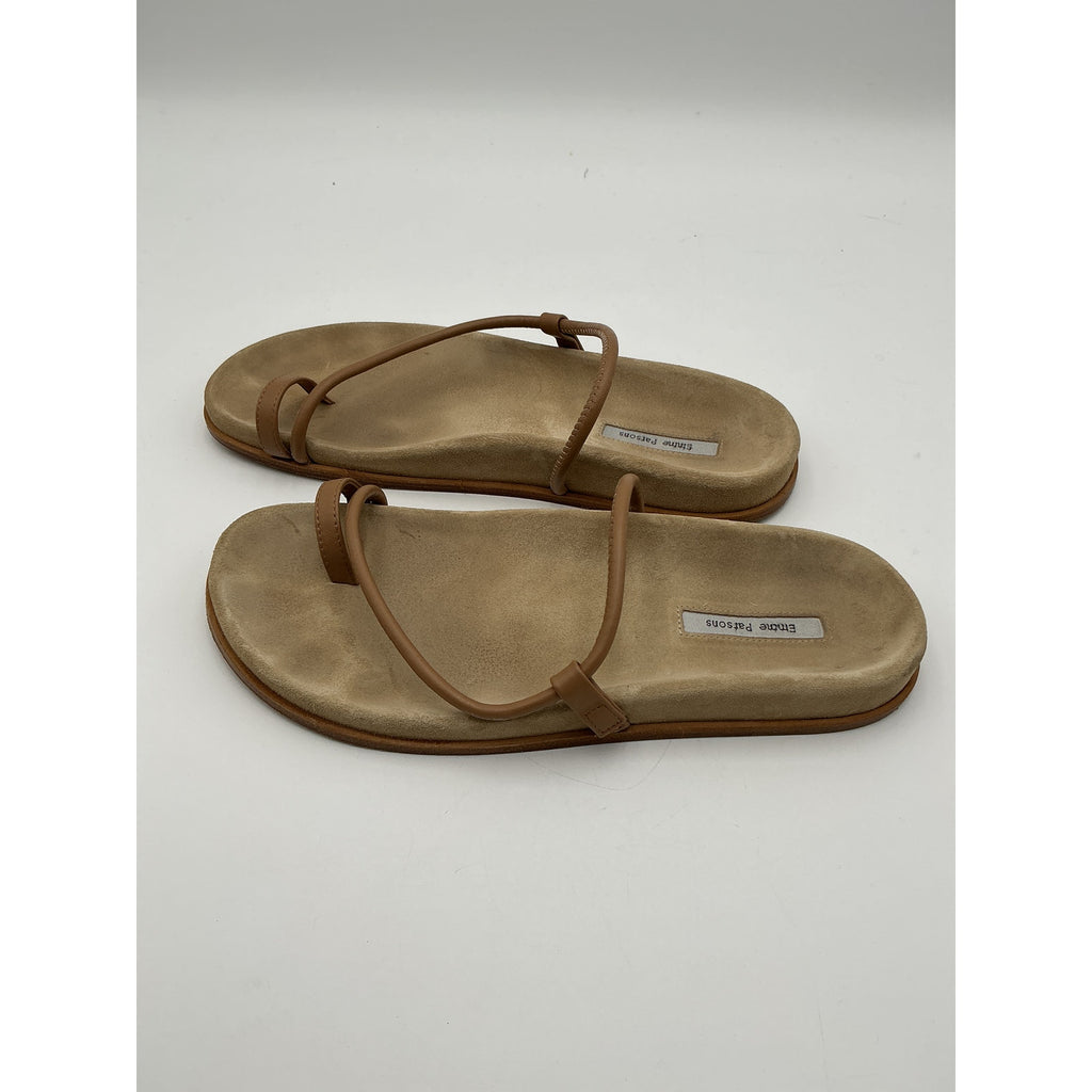 Emme Parsons 'Bari' Brown Leather Sandals Size 11