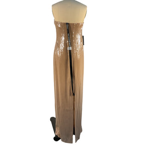 Retrofête Sequined Tan Ember Dress Size L NWT