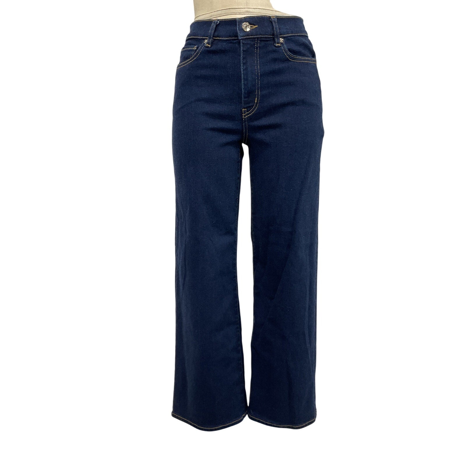 Frame Le Slim Blue Cotton Palazzo Denim Jean Size 27