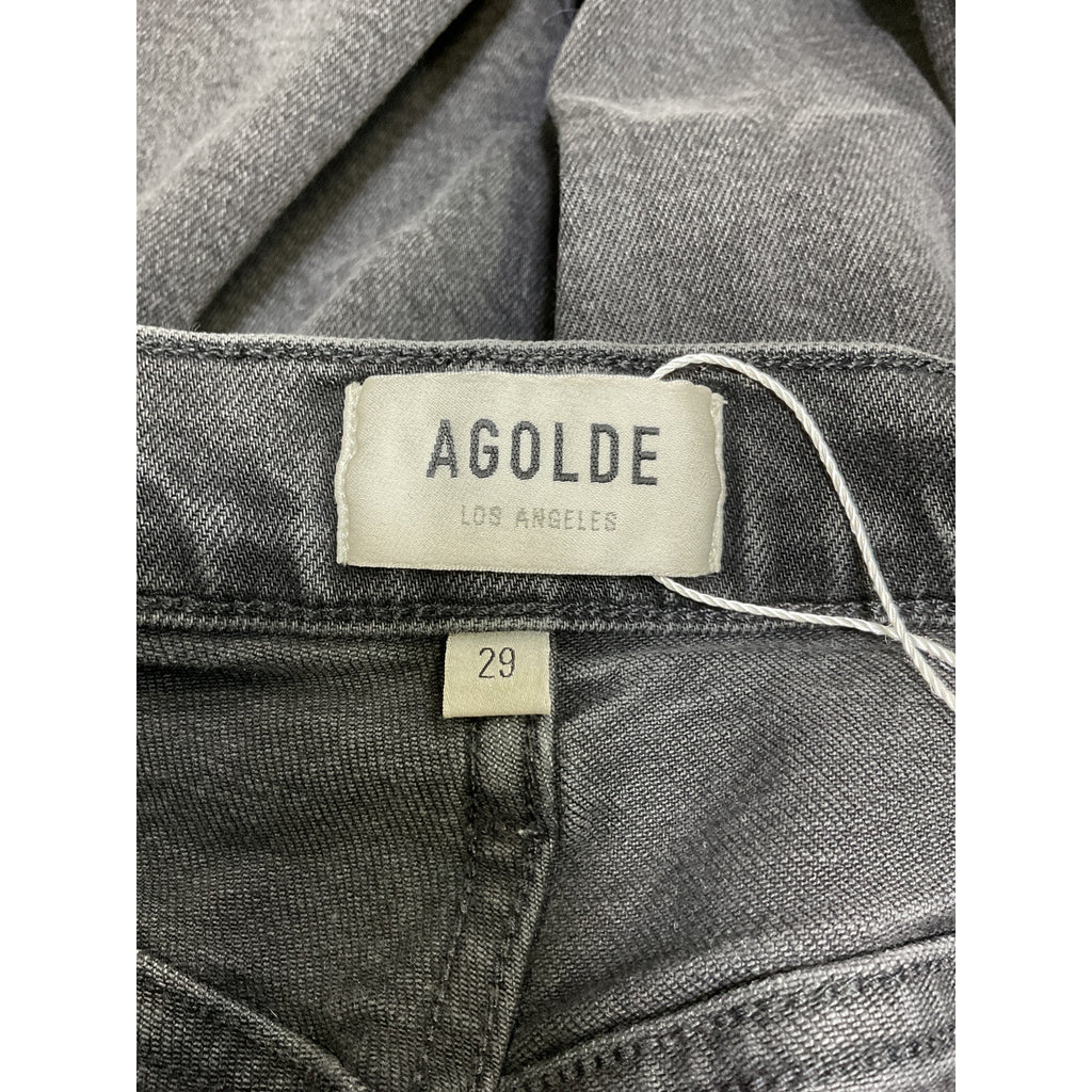 Agolde Pinch Waist High Rise Black Kick Flare Denim Jean Size 29