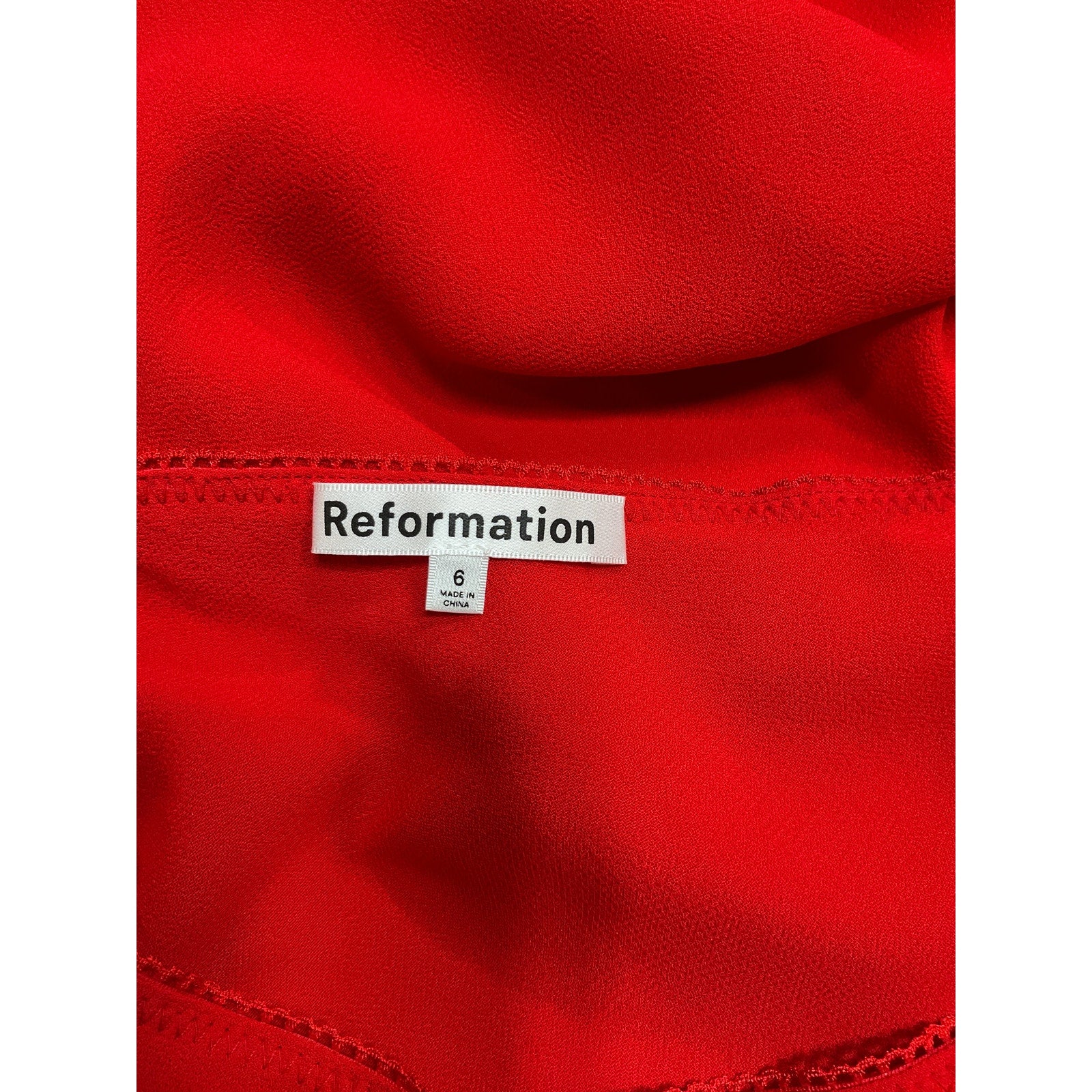 Reformation 'Layla' Red Skirt Size 6