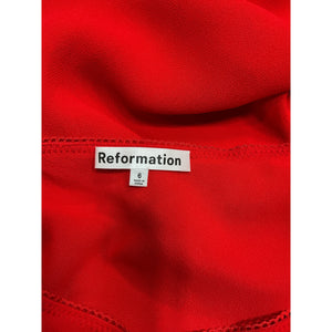 Reformation 'Layla' Red Skirt Size 6