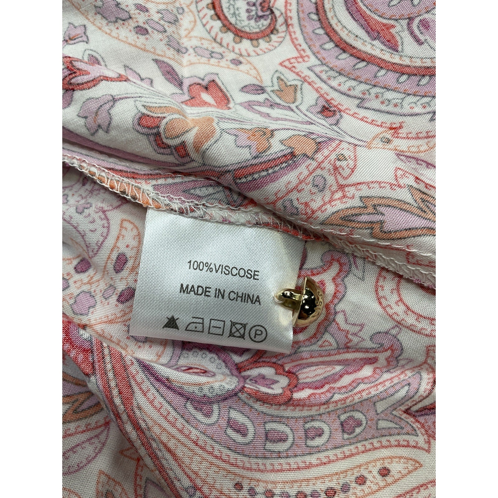 Melissa Odabash Rosa Pink Viscose Picot-Trimmed Paisley-Print Voile Mini Dress Size XS