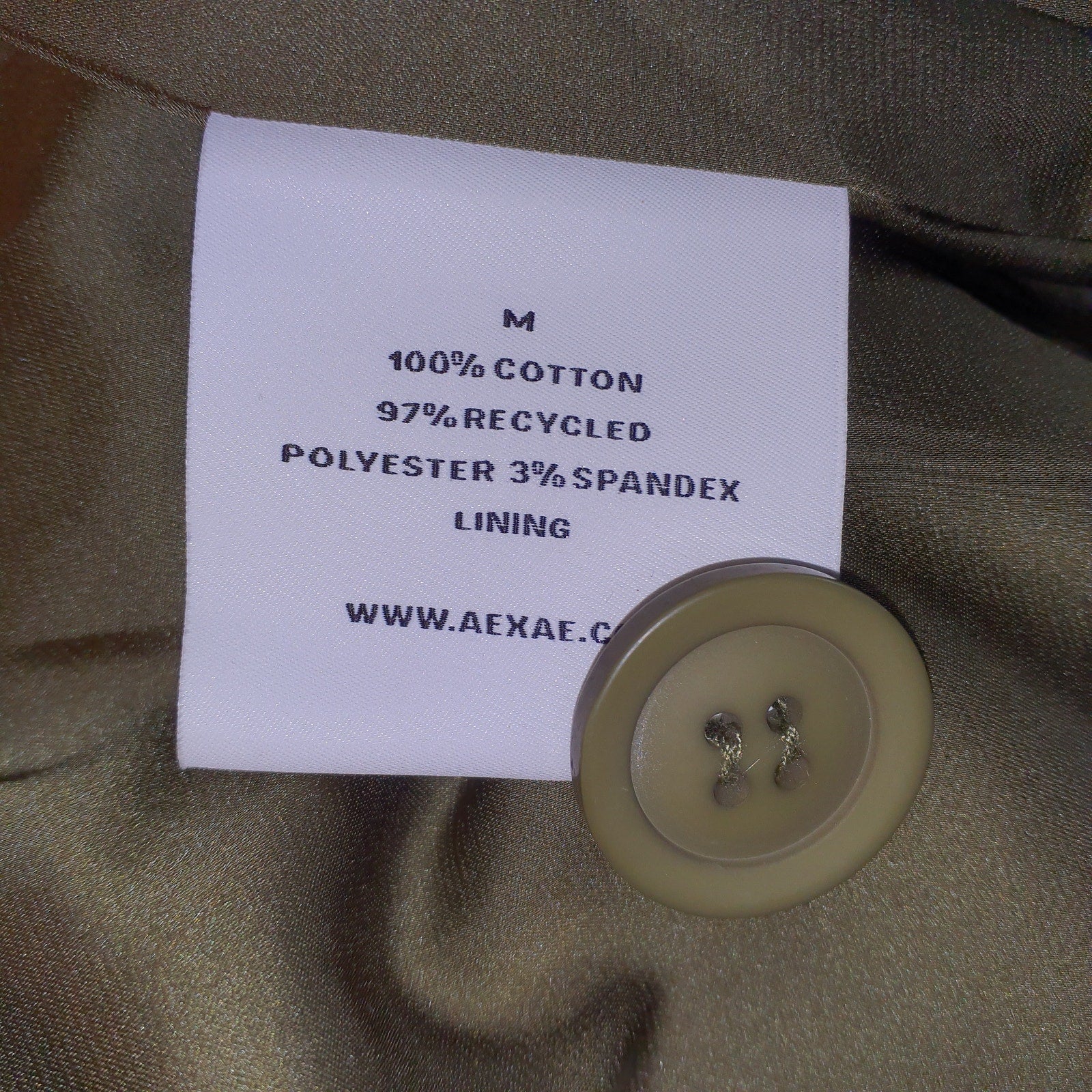 Aexae Cargo Green Trench Coat Size M - NWT