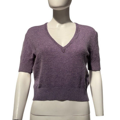 Khaite Soft Purple Cashmere V Neck Sweater Size S