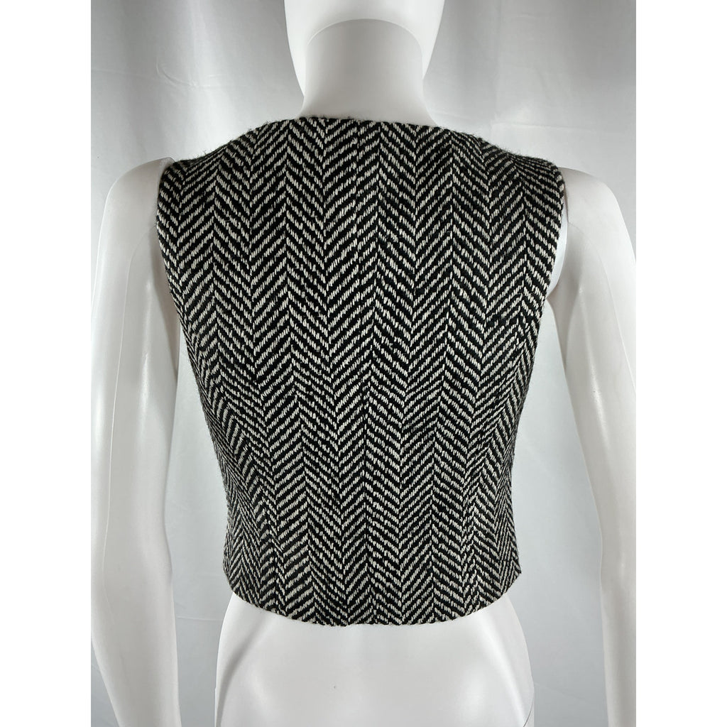 L'Academie 'June' Black Polyester Vest Size S