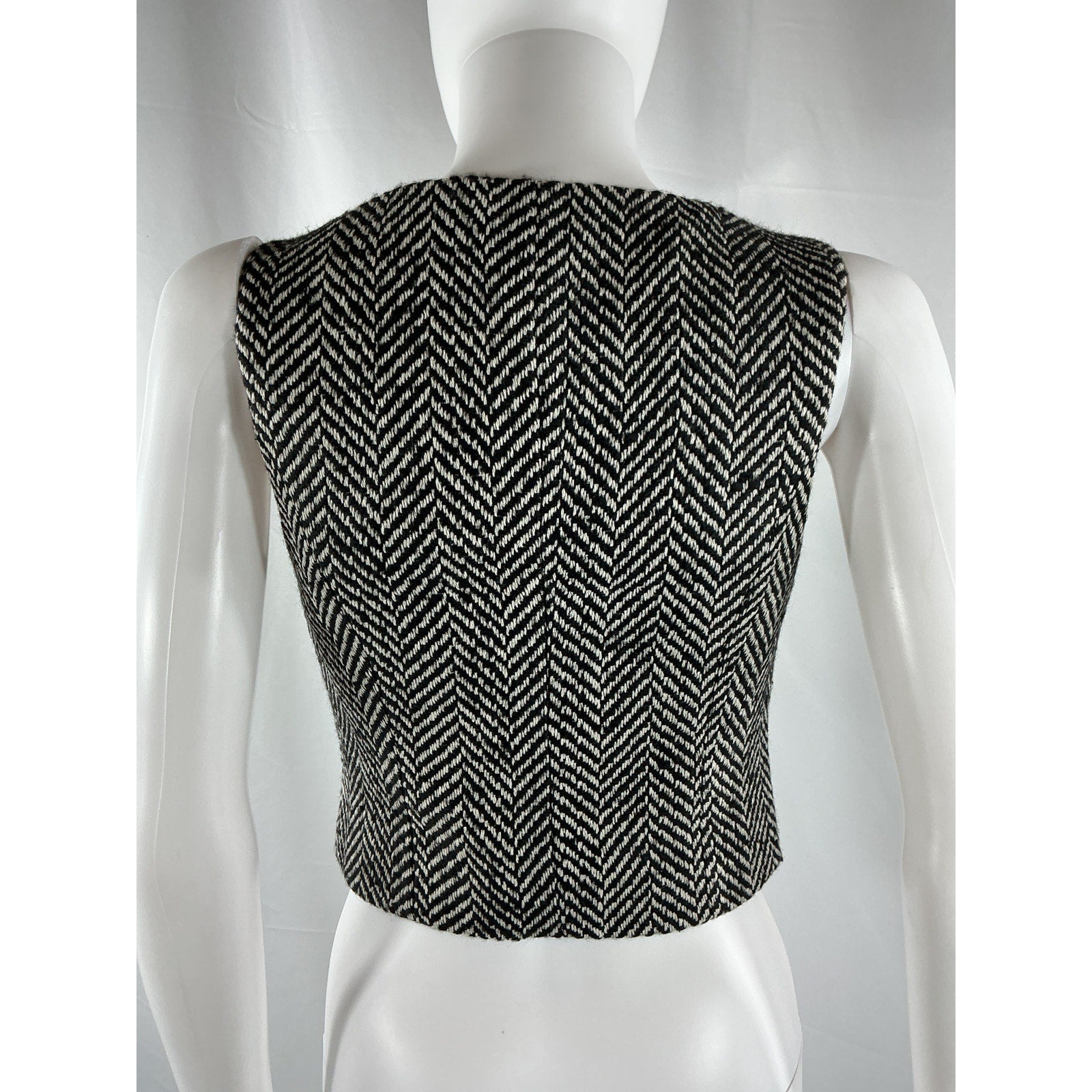 L'Academie 'June' Black Polyester Vest Size S