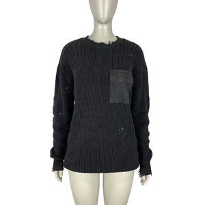 Ser.O.Ya Distressed Black Devin Sweater Size XS