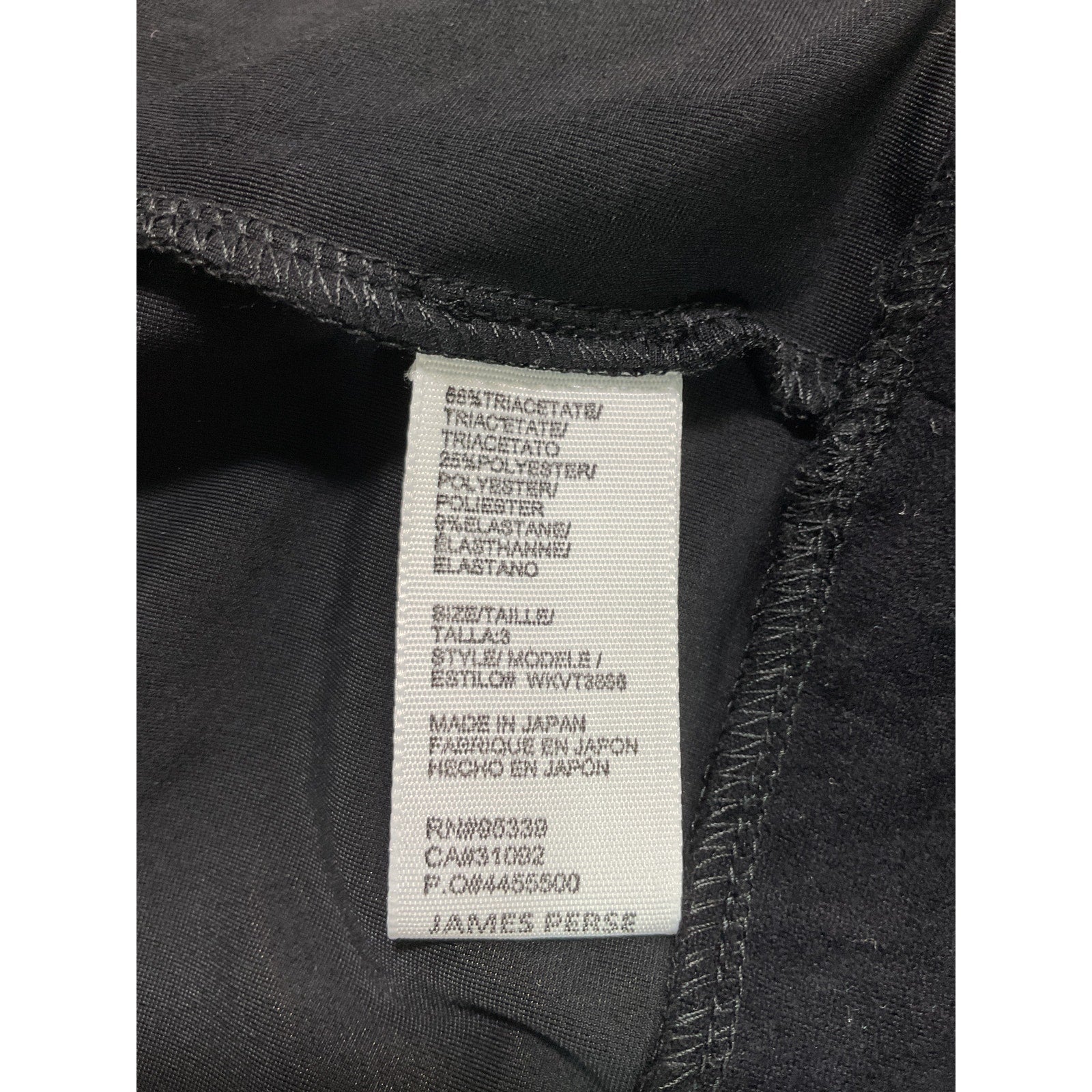 James Perse 'Velvet' Black Sweatshirt Size 3 - NWT