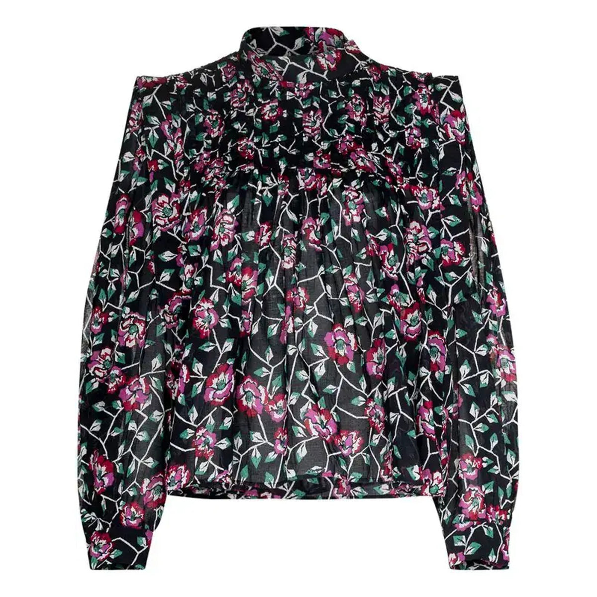 Isabel Marant Floral Print Black Vega Blouse Size FR 36 / US 4