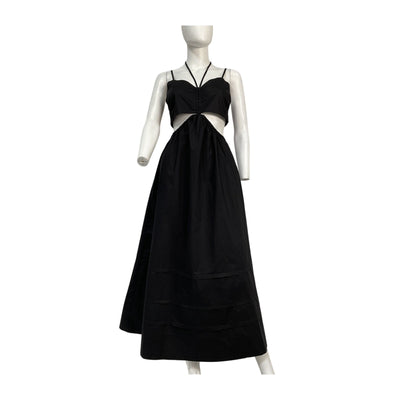 Nicholas Cutout Black Baylee Maxi Dress Size 4 NWT