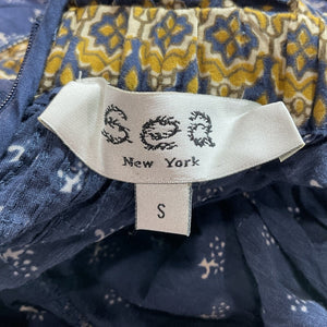 Sea New York Bohemian Navy Arlita Tunic Dress Size S