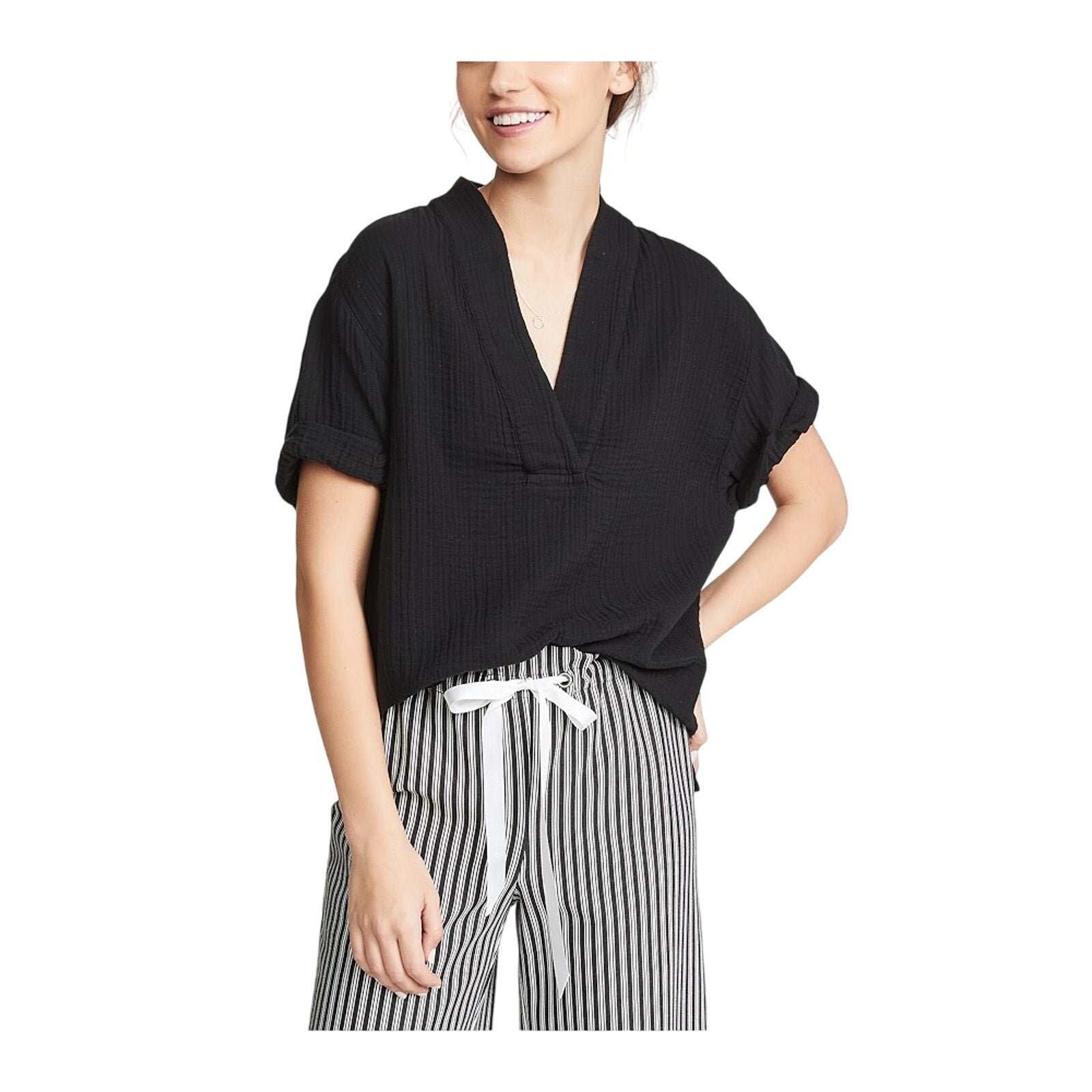Xirena 'Avery' Black Cotton Top Size L