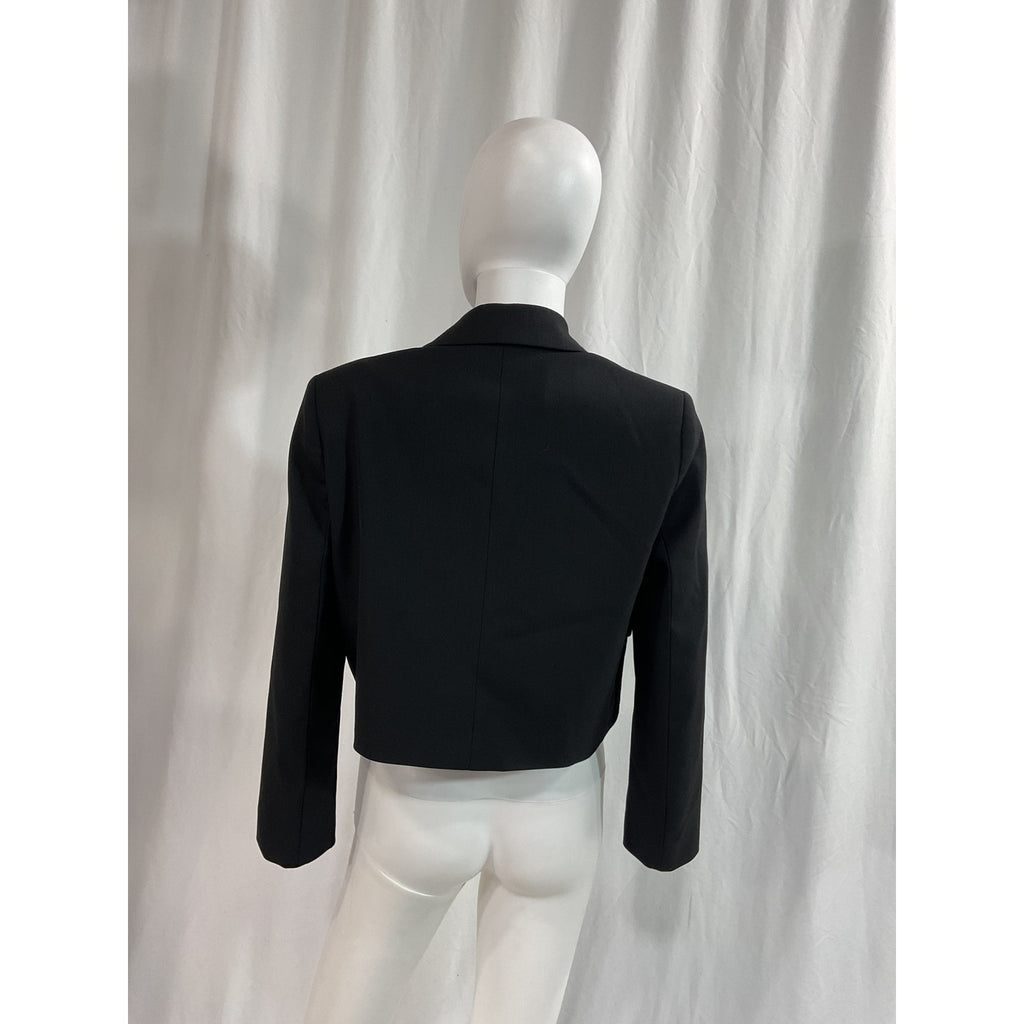 Maje Short Black Straight-Fit Jacket Size 2