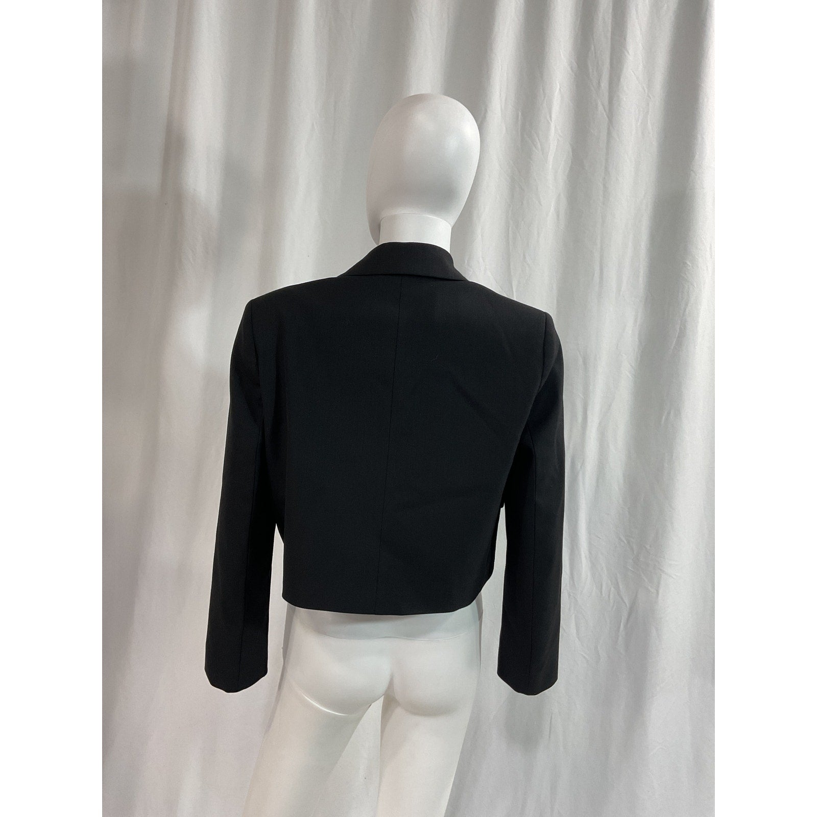 Maje Short Black Straight-Fit Jacket Size 2