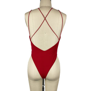 Ser.o.ya Strappy Red Echo Bodysuit Size L