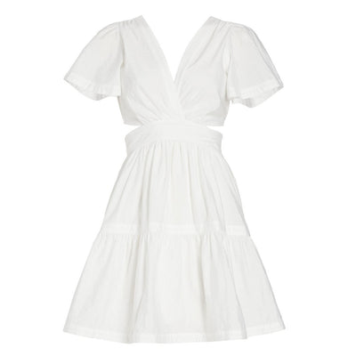 Cinq à Sept Tiered Cream Judith Minidress Size 2
