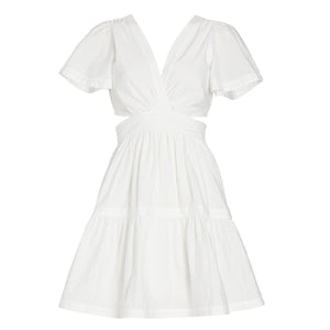 Cinq à Sept Tiered Cream Judith Minidress Size 2