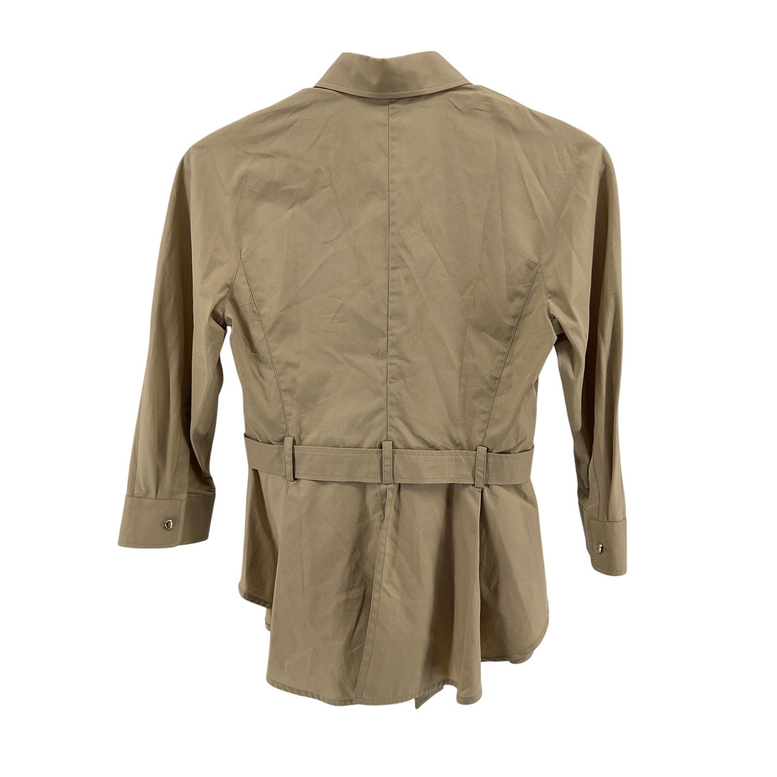 Max Mara 'Cuneo' Tan Cotton Top Size 2 - NWT