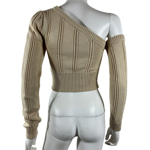 Majorelle Asymmetric Beige Landau Sweater Size S