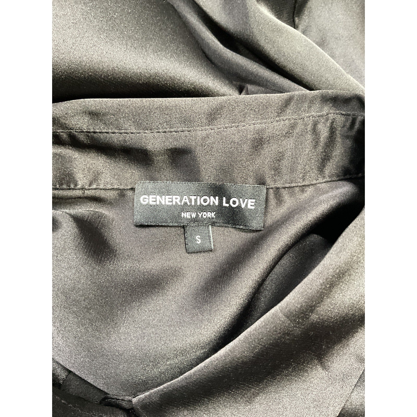Generation Love 'Lennox' Black Polyester Blouse Size S