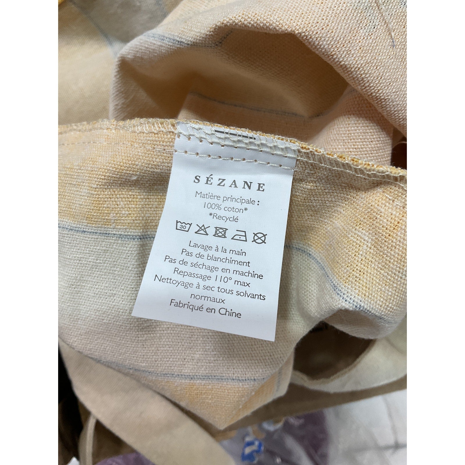 S�zane 'L'Avventura' Yellow Canvas Cotton Tote Bag