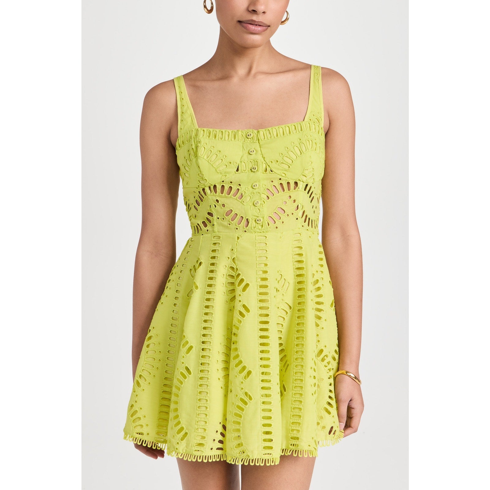 Charo Ruiz 'Ricka' Green Polyester Short Dress Size M - NWT
