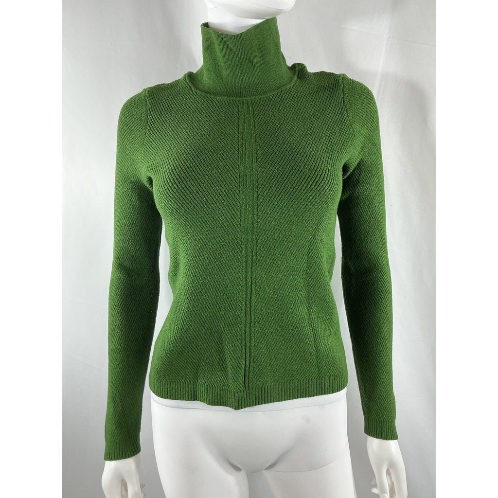 House Of Harlow 1960 'Peyton' Green Nylon Turtleneck Sweater Size S