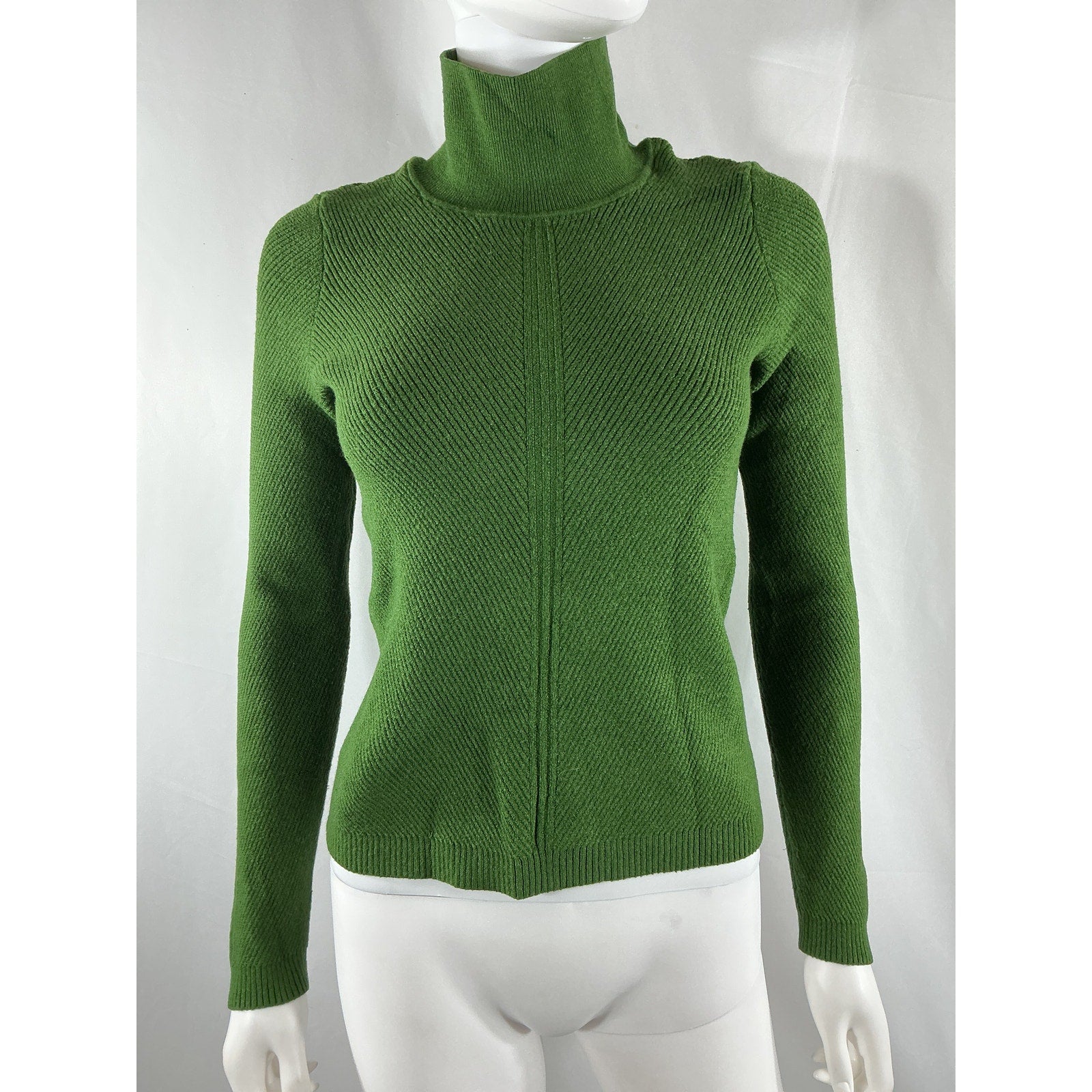 House Of Harlow 1960 'Peyton' Green Nylon Turtleneck Sweater Size S