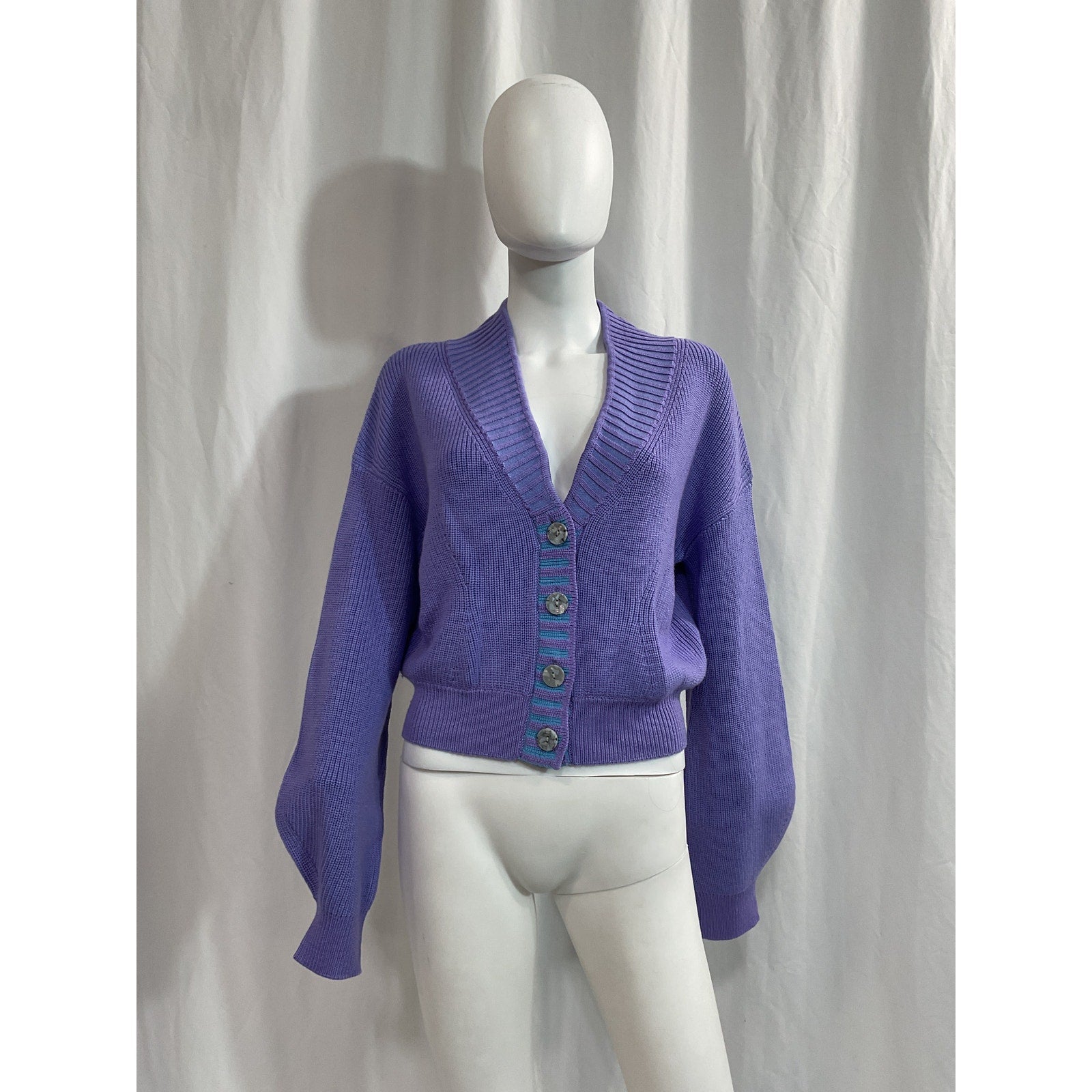 Diane Von Furstenberg 'Merl' Purple Cardigan Size M