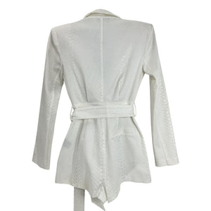 Michael Costello Textured White Harley Romper Size XS