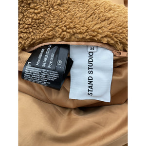 Stand Studio Plush Beige Anika Coat Size EU 34/US 2
