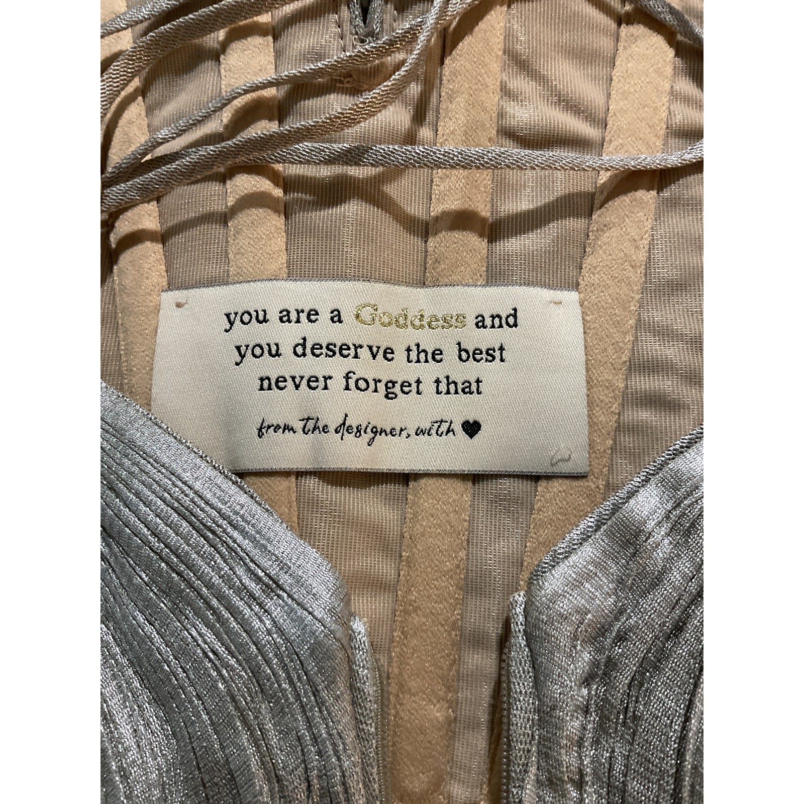 Maria Lucia 'Hohan Noor' Silver Tulle Gown Size 38