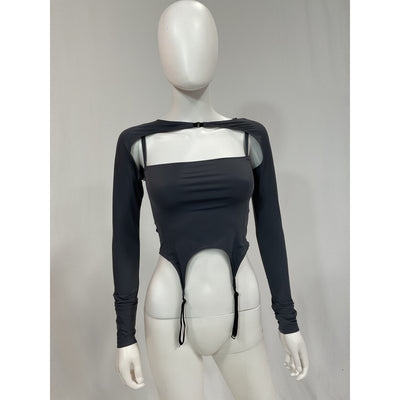 Miaou 'Phoenix' Grey Top Size XS