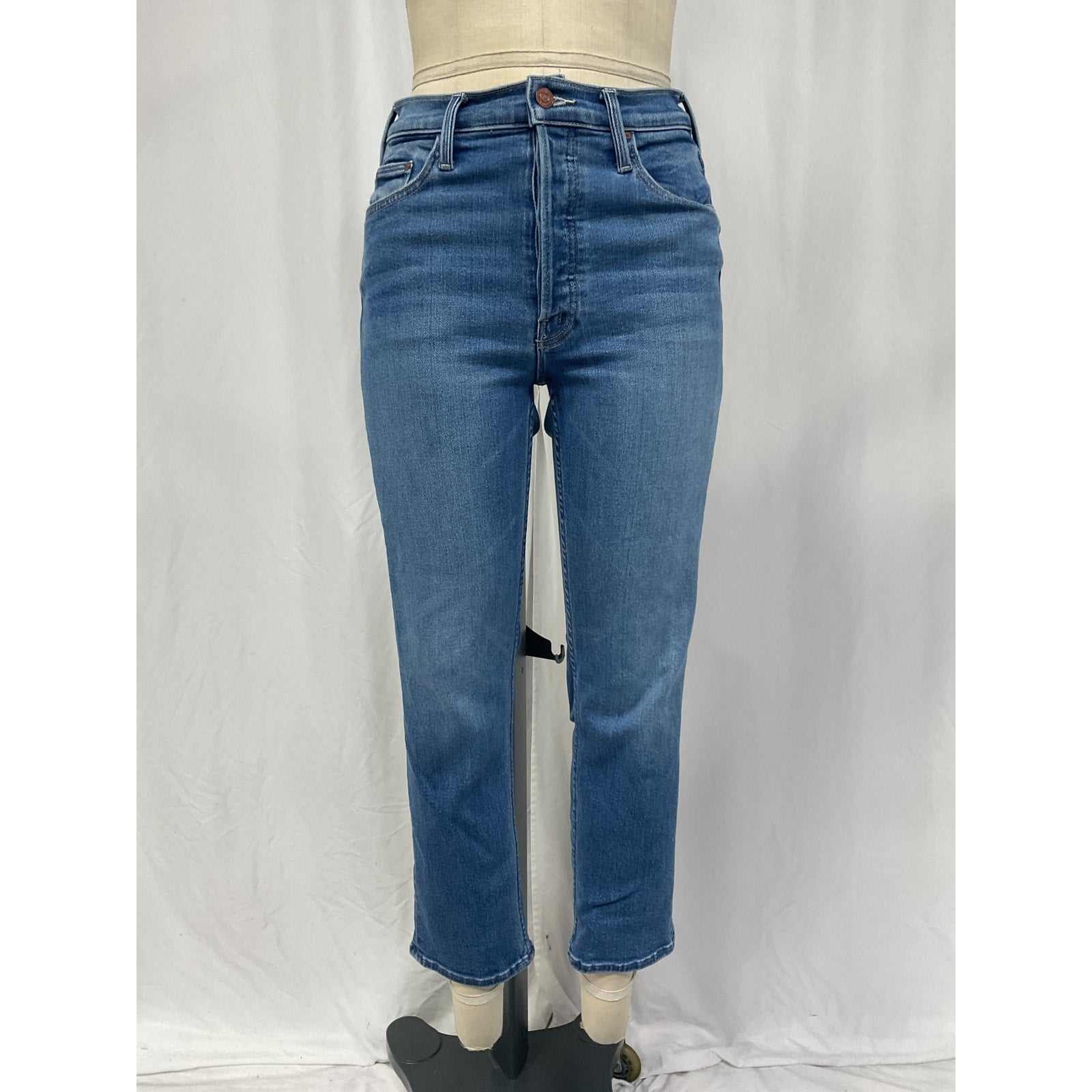 Mother 'The Tomcat' Blue Cotton Layover Denim Jean Size 26