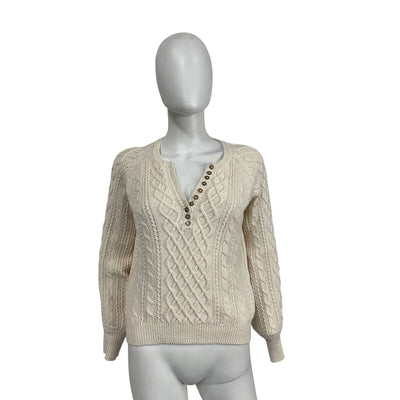 Sézane 'Bree' Beige Cotton Jumper Size S