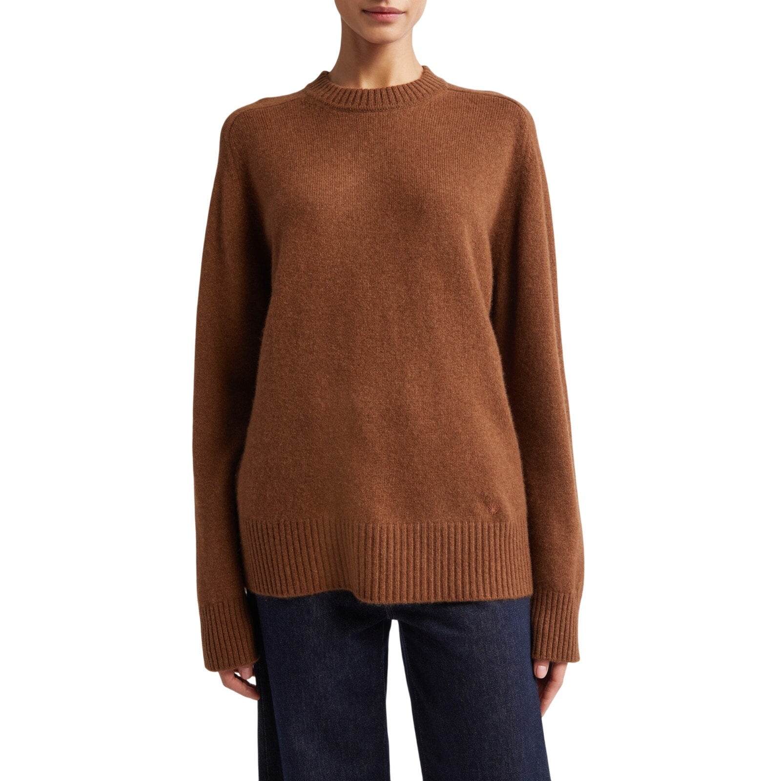 Loulou Studio 'Baltra' Brown Cashmere Sweater Size M