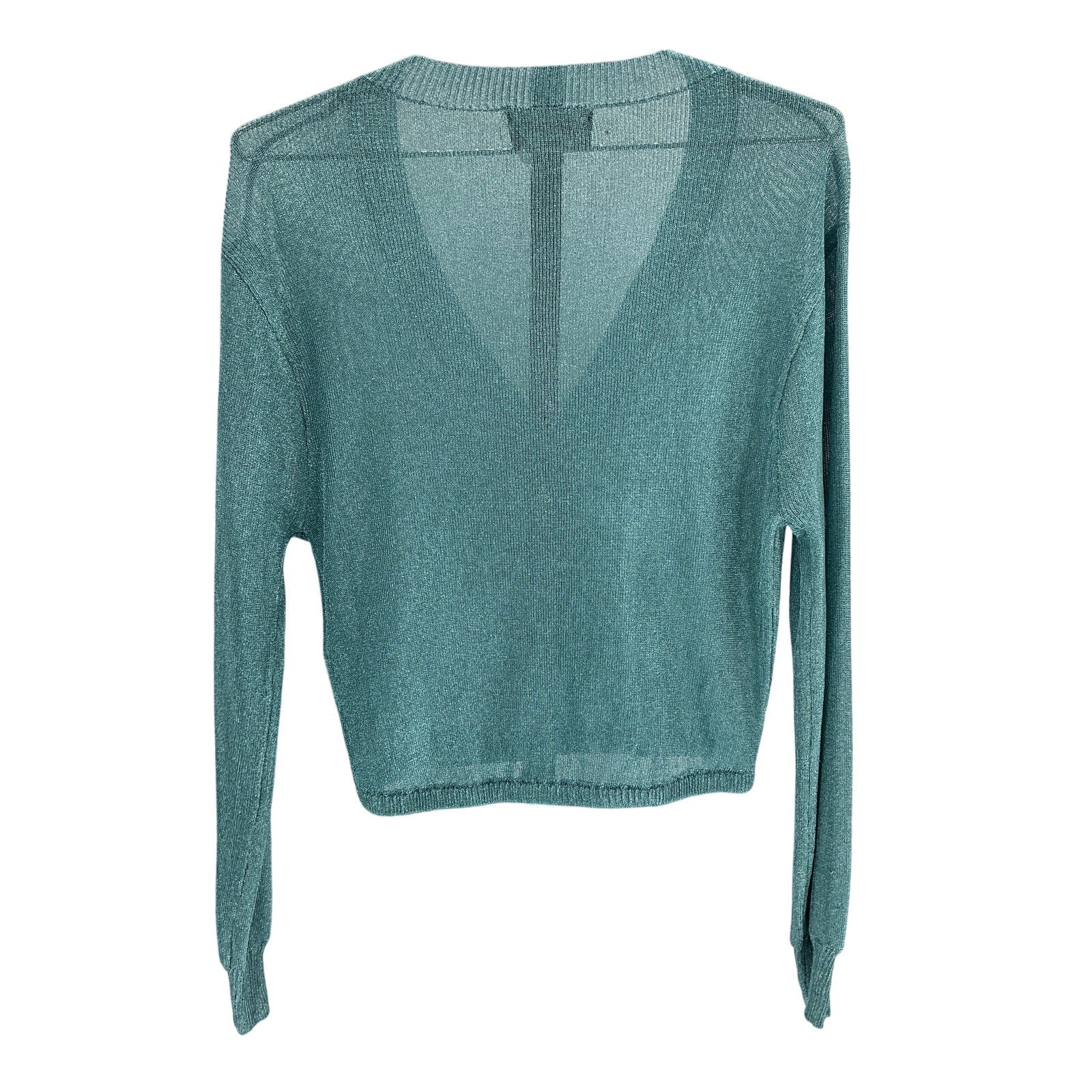 Ser.O.Ya 'Moni' Blue Viscose Metallic Cardigan Top Size S